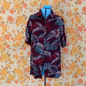 Vintage David Taylor Collection Red Hawaiian Shirt
